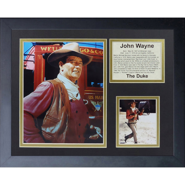 Legends Never Die John Wayne Framed On Paper Memorabilia Wayfair Canada
